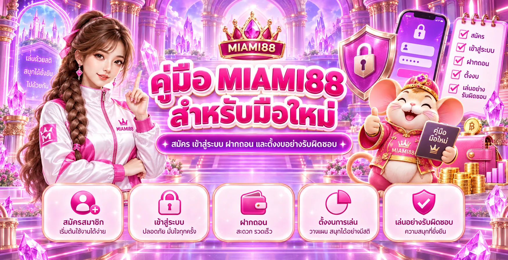 MIAMI88 คู่มือมือใหม่ สมัคร เข้าสู่ระบบ ฝากถอน และตั้งงบ