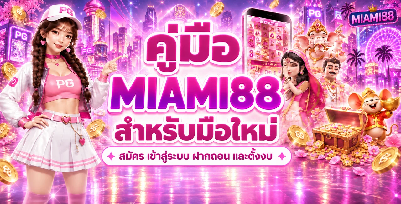MIAMI88 คู่มือมือใหม่ สมัคร ฝากถอน และตั้งงบ